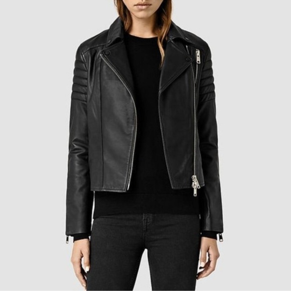 All Saints Black Leather Jacket